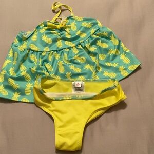 Pink Platinum Pineapple Print Swimsuit